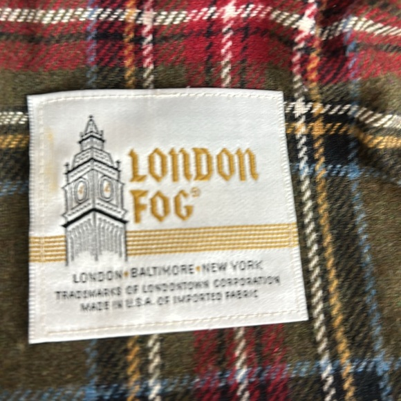 Vintage London Fog Double Breasted Plaid Lined matching Scarf Trench Coat - Picture 9 of 13
